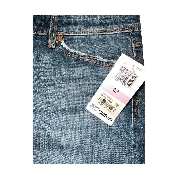 7FAM Flynt Boot Cut Mid-Rise Jeans - 32, rhinestone pockets - Picture 4 of 12